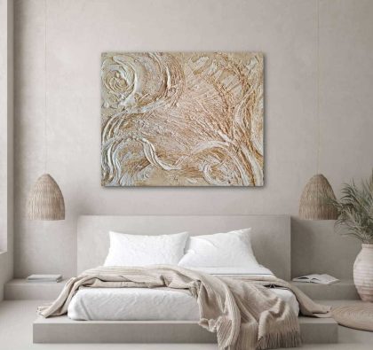 Movement of the earth remembers the step of water and returns it through the spiral of time. Wall sculpture by BelA ALeksandra