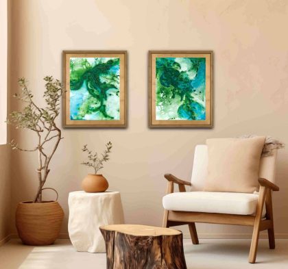 diptych “Where Silence Speaks the Pulse of Life” by Bela Aleksandra